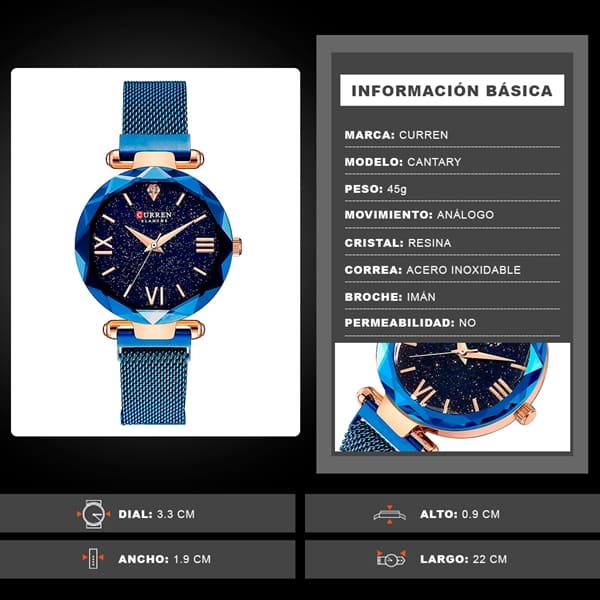 Reloj curren análogo 9063 - azul - Imagen 6