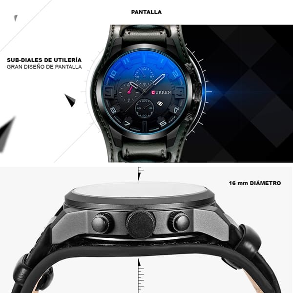 Reloj curren 8225 análogo - negro - Imagen 5