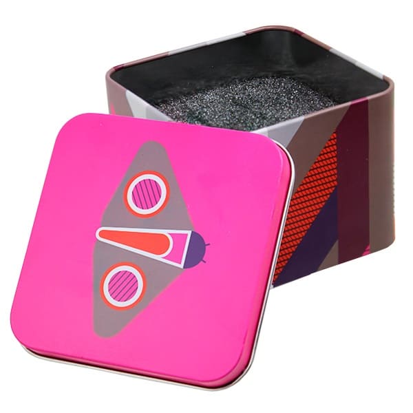 Estuche de metal morado para reloj - Imagen 2