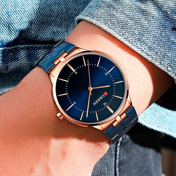 reloj curren azul