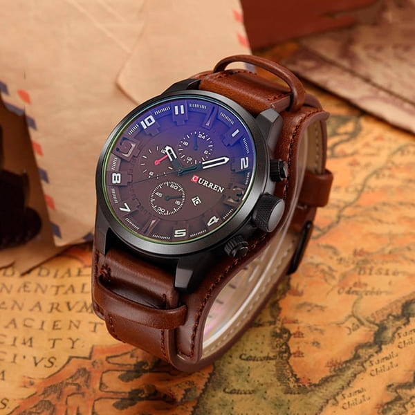 Reloj curren 8225 análogo - café/obscuro - Imagen 3