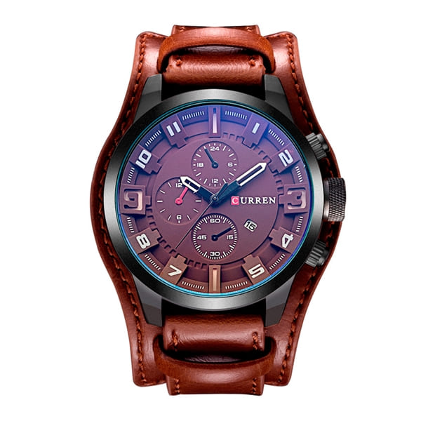Reloj curren 8225 análogo - café/obscuro