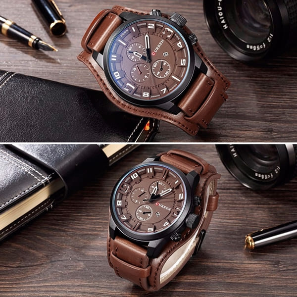 Reloj curren 8225 análogo - café/obscuro - Imagen 5