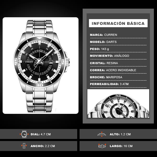 Reloj curren análogo 8359 - plateado - Imagen 7