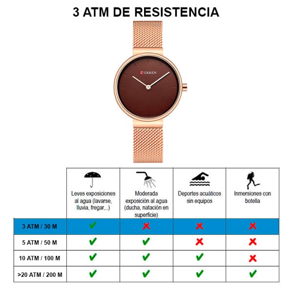 Reloj curren 9016 análogo - rosado - Imagen 5