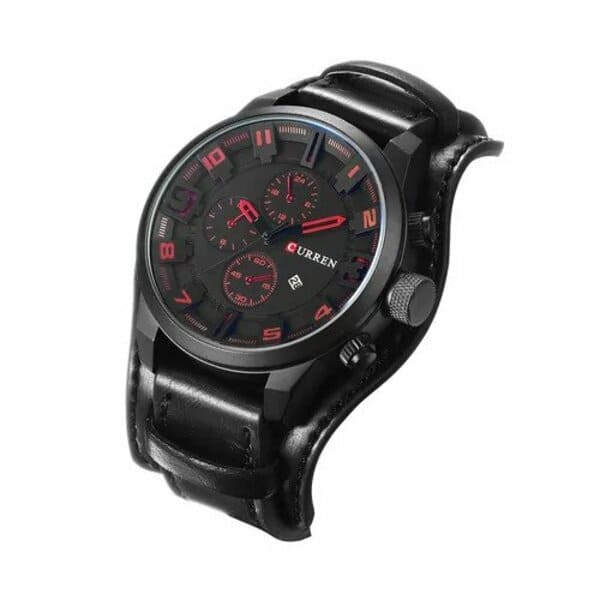 Reloj curren 8225 análogo - negro/rojo - Imagen 2