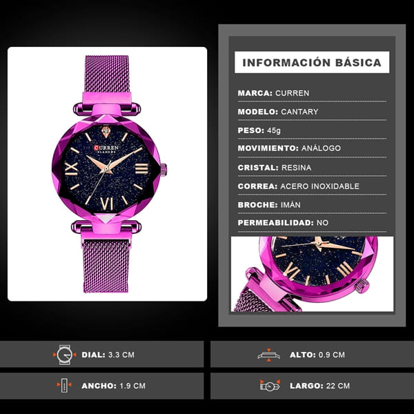 Reloj curren análogo 9063 - morado - Imagen 6