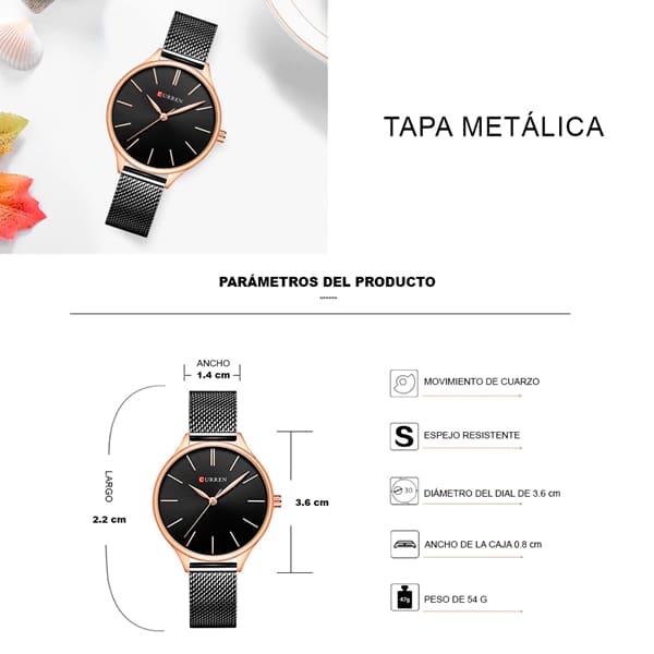 Reloj curren análogo 9024 - negro - Imagen 5