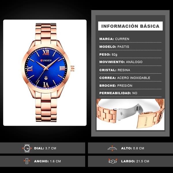 Reloj curren análogo 9007 - azul - Imagen 5