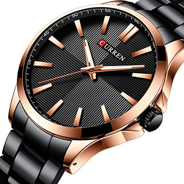 Reloj curren 8322 análogo - negro/dorado - Imagen 2