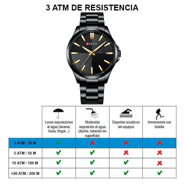 Reloj curren 8322 análogo - negro - Imagen 5