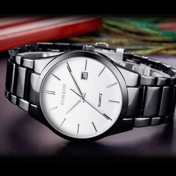 Reloj curren 8106 análogo - negro/blanco 🔥🏷️ - Imagen 4
