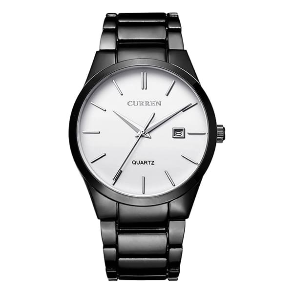 Reloj curren 8106 análogo - negro/blanco 🔥🏷️