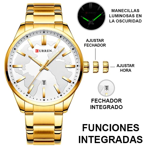Reloj curren 8366 análogo - dorado - Imagen 4