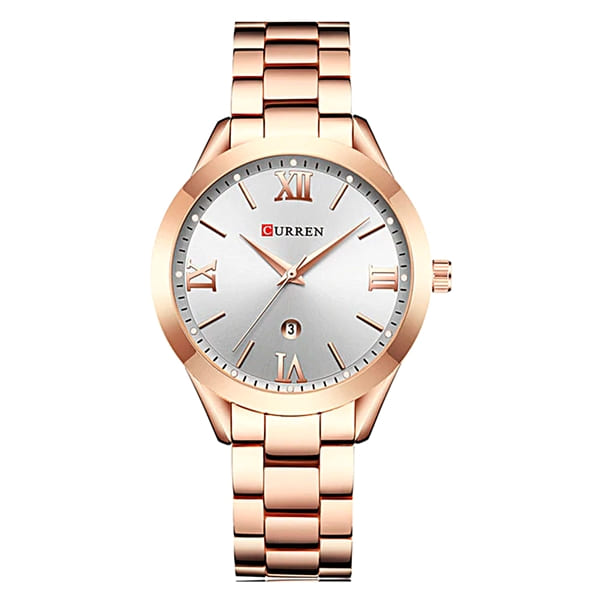 Reloj curren análogo 9007 - rosa/blanco
