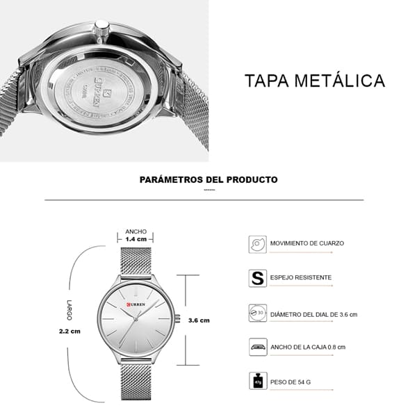 Reloj curren análogo 9024 - plateado - Imagen 5