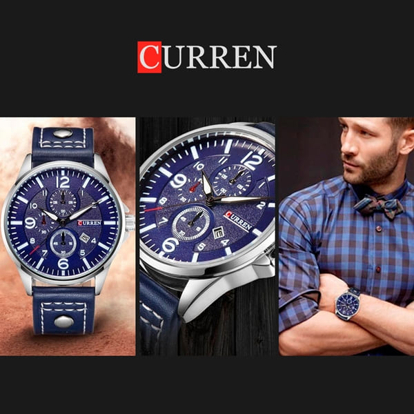 Reloj curren 8164 análogo - azul - Imagen 4
