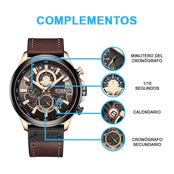 Reloj curren 8380 análogo – café - Imagen 3