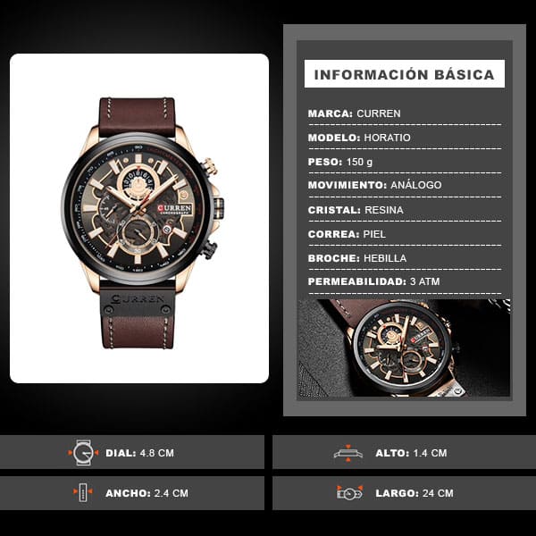 Reloj curren 8380 análogo – café - Imagen 8
