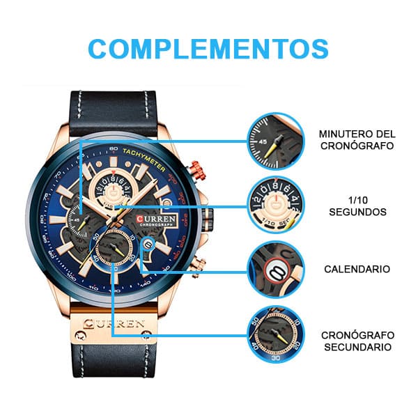 Reloj curren 8380 análogo – azul - Imagen 3