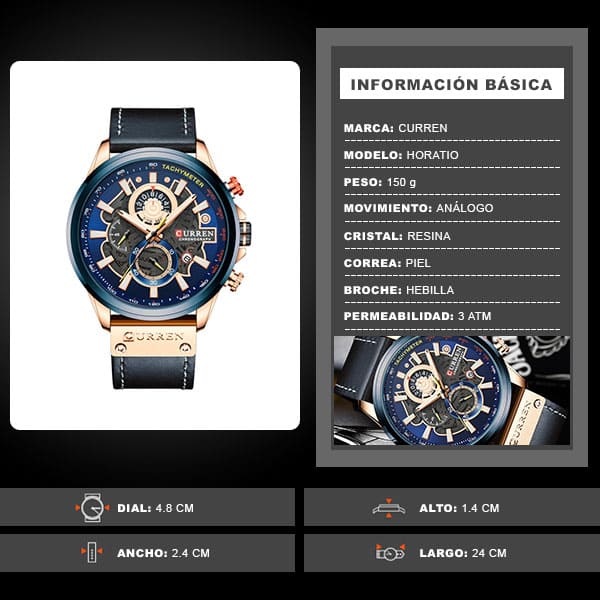 Reloj curren 8380 análogo – azul - Imagen 8