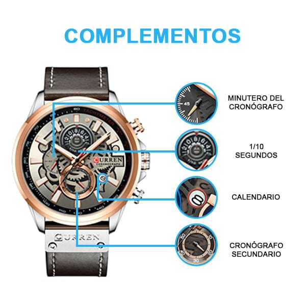 Reloj curren 8380 análogo – gris - Imagen 3