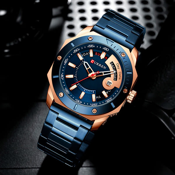 Reloj curren 8344 análogo – azul - Imagen 3