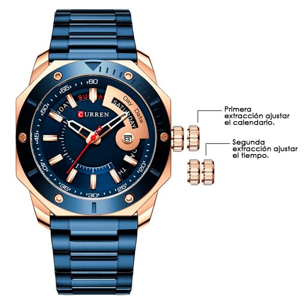 Reloj curren 8344 análogo – azul - Imagen 4