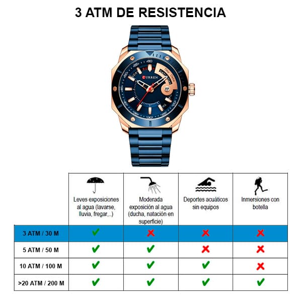 Reloj curren 8344 análogo – azul - Imagen 7