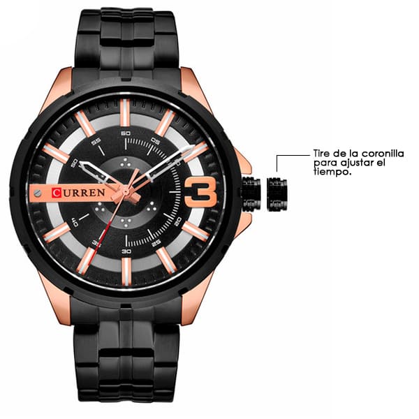 Reloj curren 8333 análogo – negro - Imagen 4