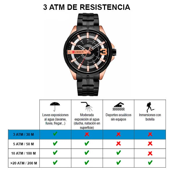 Reloj curren 8333 análogo – negro - Imagen 6