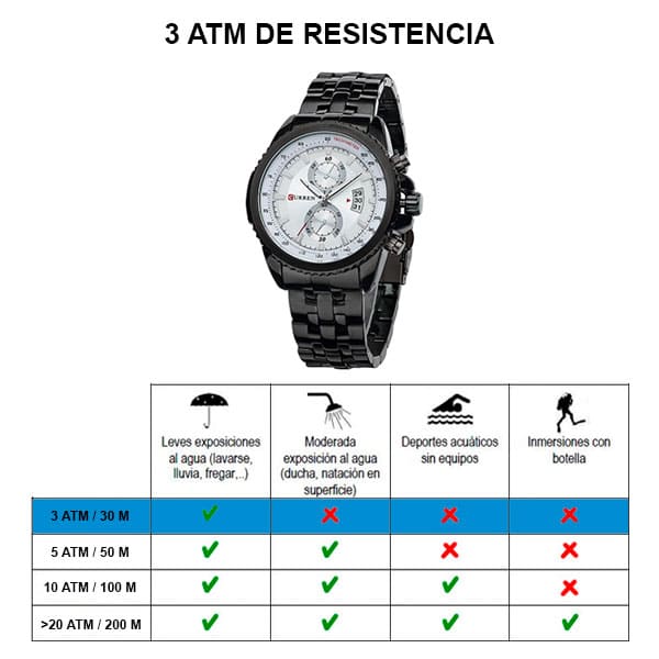 Reloj curren 8082 análogo – negro - Imagen 5