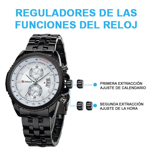 Reloj curren 8082 análogo – negro - Imagen 4