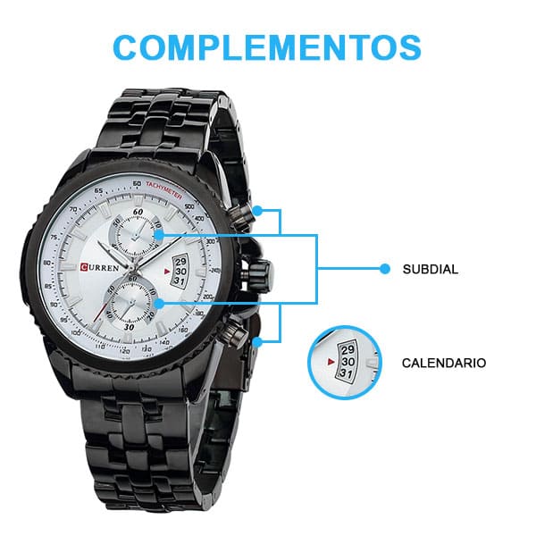 Reloj curren 8082 análogo – negro - Imagen 3