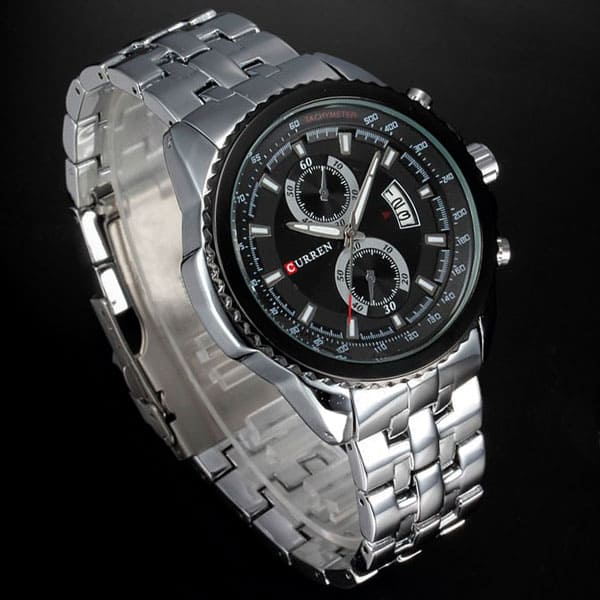 Reloj curren 8082 análogo – plateado - Imagen 2