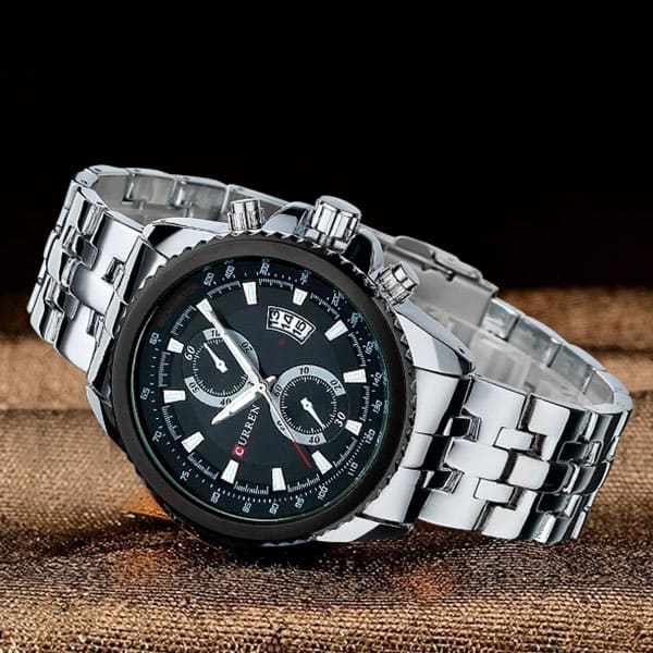 Reloj curren 8082 análogo – plateado - Imagen 3