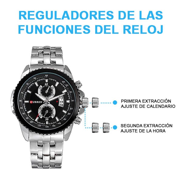 Reloj curren 8082 análogo – plateado - Imagen 5