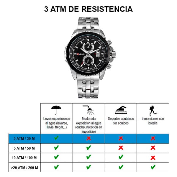 Reloj curren 8082 análogo – plateado - Imagen 6