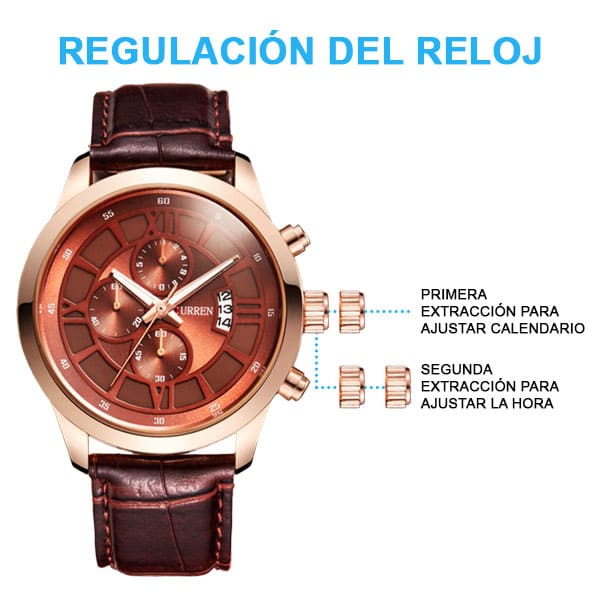 Reloj curren 8137 análogo - café - Imagen 4