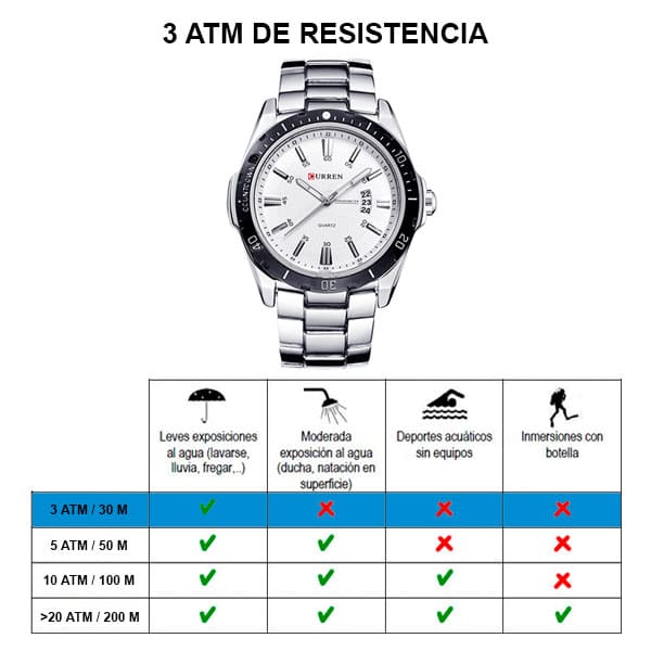 Reloj curren 8110 análogo - blanco - Imagen 7
