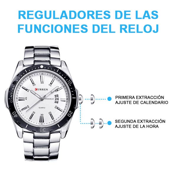 Reloj curren 8110 análogo - blanco - Imagen 6