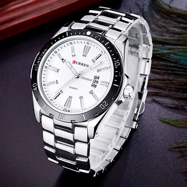 Reloj curren 8110 análogo - blanco - Imagen 3