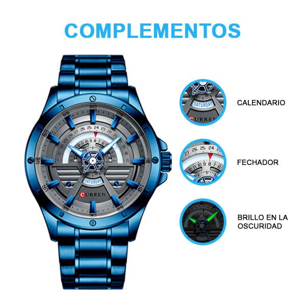 Reloj curren 8381 análogo - azul - Imagen 4
