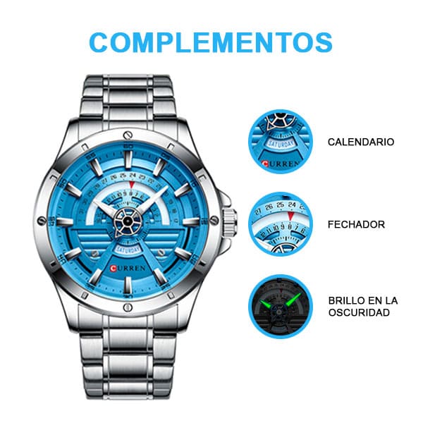 Reloj curren 8381 análogo - plateado - Imagen 4