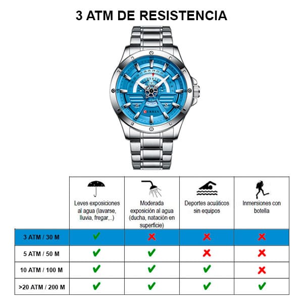 Reloj curren 8381 análogo - plateado - Imagen 7