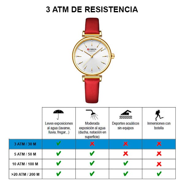 Reloj curren 9081 análogo - rojo - Imagen 6
