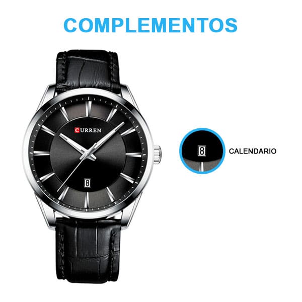 Reloj curren 8365 análogo – negro - Imagen 3