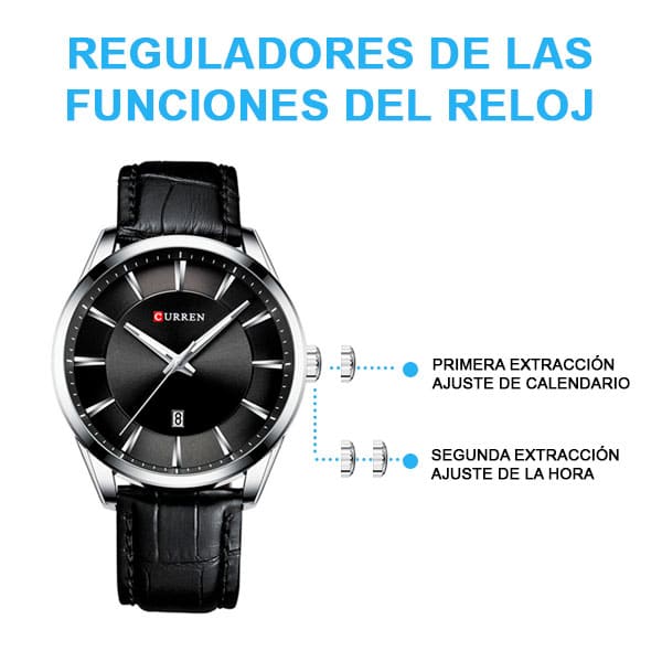 Reloj curren 8365 análogo – negro - Imagen 4