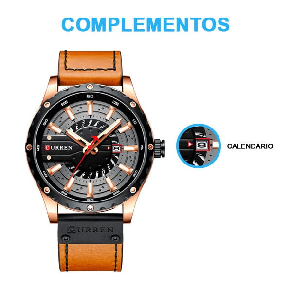 Reloj curren 8374 análogo – café - Imagen 4