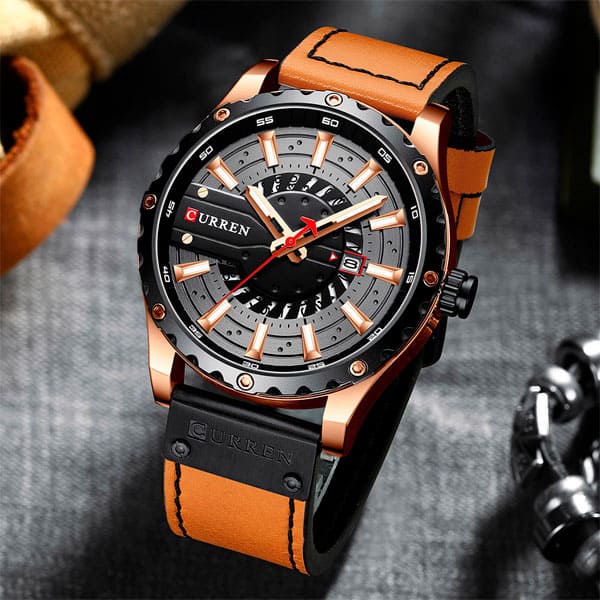 Reloj curren 8374 análogo – café - Imagen 3